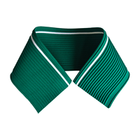 Polo en maille côtelée jacquard personnalisé avec col élastique vert et noir, en coton et élasthanne, écologique, vente en gros