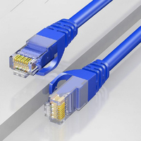 Cable de Red Ethernet de Alta Calidad de 0.5-30M, Conectores RJ45, CAT6, Gris/Azul, 6mm