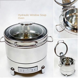 Arrivée En Acier Inoxydable Soupe Shafing Pot Électrique Chafing Dish Set Traiteur Buffet Réchauffeur De Nourriture - Product Image 2