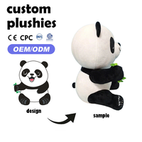 Peluche Panda Personnalisée Mignonne et Amusante Super Douce Remplissage en Coton PP Écologique Accessoires Créez Votre Propre Design Usine Professionnelle