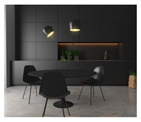 Charnière à fermeture en douceur murale noire haut de gamme organisateur de bande lumineuse à led pour armoire de cuisine avec évier