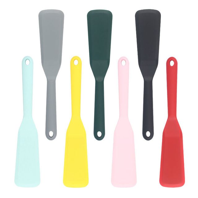 Long Handle Silicone Turner Heat Resistant Kitchen Utensils Egg Steak Fish Frying Shovel Non-stick Mini Silicone Spatula