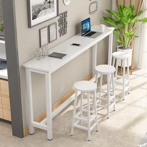 New Design Modern Rectangular Long Wood Particleboard Home Coffee Metal Frame <strong>bar</strong> <strong>Table</strong> and Stools - Product Image 4