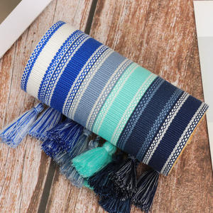 波西米亚民间风格刺绣流苏手链手环腕带腕带空白彩色设计 - Product Image 3