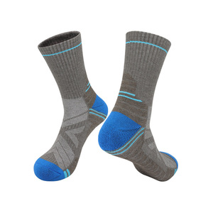 Calcetines de Senderismo Naili, Lana Merino, Antibacterianos, Transpirables, Grosor Medio, Diseño Geométrico, Calcetines Deportivos para Exteriores - Product Image 3