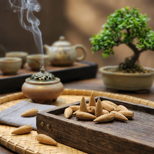 100% Pure Agarwood Powder <b>Cone</b> <b>Incense</b> Hand-made Eco-friendly Organic Oud Wholesale Made in Vietnam - Product Image 5