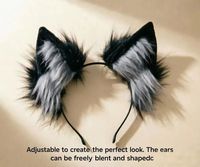 Ensemble de Masques et Accessoires de Scène pour Carnaval et Événements : Bandeau avec Oreilles et Queue de Loup/renard Synthétiques Épais et Longs, Personnalisables en Gros