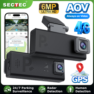 Caméras intelligentes GPS HD à double objectif AOV avec carte SIM 4G, système <span class=keywords><strong>de</strong></span> surveillance <span class=keywords><strong>de</strong></span> stationnement 24/7, lecture vidéo, caméra embarquée - Product Image 1