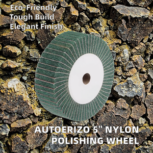 Roue à lamelles en nylon combinée avec arbre en tissu non tissé 25mm d'épaisseur meuleuse de polissage de ponçage moyen pour acier inoxydable - Product Image 5