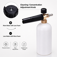 Canon à mousse de 1000 ml avec lance à mousse et connecteur rapide 1/4, pulvérisateur de mousse réglable pour nettoyeur haute pression, lavage de voiture