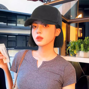 Casquette de baseball Jin Kaili avec perruque courte et droite intégrale, bloquant la lumière, convient à toutes les formes de visage, pour femme - Product Image 4