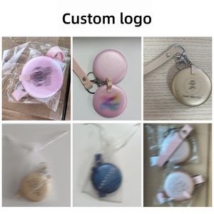 Stylish Double-sided <strong>Mirror</strong> With Keyring and Personalized <strong>Leather</strong> <strong>Strap</strong> Custom <strong>Leather</strong> Portable <strong>Mirrors</strong> - Product Image 5