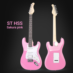 Chitarra Elettrica ST Personalizzata con Gradiente Blu-Bianco, Pickup HSS, Corpo in Pioppo, Manico in Acero Tostato per Rock e Blues - Product Image 1