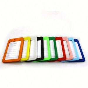 Porte-carte d'identité transparent double face personnalisé en plastique PP pour cartes de visite lors d'événements ou au travail - Product Image 2