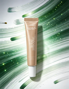 Tubo <span class=keywords><strong>de</strong></span> Crema para Ojos Gold ABL con Boquilla Blanca Puntiaguda, Tapa Personalizada con Impresión Floral Blanca en Seda, Envase Vacío Anti-Edad para el Cuidado <span class=keywords><strong>de</strong></span> la Piel - Product Image 2