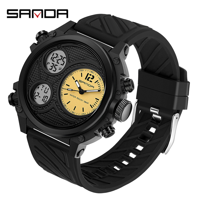 SANDA Top Brand Luxury Sports Men's Watches Waterproof Quartz Watch for Men Wristwatch Clock Relogio Masculino 3002