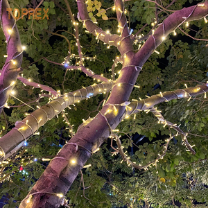 Guirlandes lumineuses LED extérieures connectables en PVC, 20 m, blanc chaud, IP65, prêtes à être expédiées, pour jardin, 220 V, éclairage de Noël et de fêtes - Product Image 4