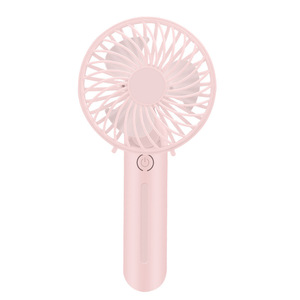 Handheld Mini Fan Foldable Portable <b>USB</b> Rechargeable Battery Light Pink Color DC Motor - Product Image 1