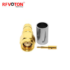 Connecteur coaxial RF mâle SMA en laiton pour câble LMR240 H155, conforme RoHS, en stock – Fournisseur d'usine - Product Image 2