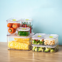Contenants de Conservation des Aliments Frais avec Couvercle Hermétique Transparent en SAN pour Réfrigérateur, Légumes, Kimchi – Plusieurs Tailles – Vente en Gros