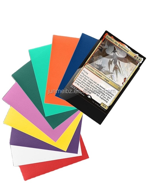 Wholesale 66x91mm Colored Matte PP Trading Card Sleeves Moisture Resistant Deck Sleeves Factory Direct Supply
