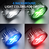 Feux de travail auxiliaires LED Aurora Round Truck Spot Flood Beam Pods, mini feux de conduite LED tout-terrain 4x4