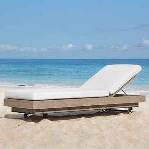 Tumbonas con sombrilla para todo tipo de clima, tumbona plegable de aluminio para playa, tumbona reclinable de aluminio blanco - Product Image 6