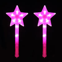 Bâton lumineux en forme d'étoile, vente en gros, lumières LED, baguette lumineuse, jouet, néon, fournitures pour concerts et fêtes, bâton lumineux magique, baguette d'étoile