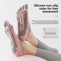 Chaussettes de yoga à cinq doigts pour femmes, antidérapantes, professionnelles, pour l'été, usage intérieur, sport, danse, Pilates, en coton peigné tricoté