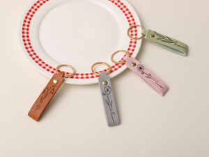 Porte-clés en similicuir personnalisable avec logo, gravable au laser, en <span class=keywords><strong>cuir</strong></span> PU, design élégant et compact, pour voiture, vente en gros, cadeaux de fête, objets promotionnels - Product Image 5