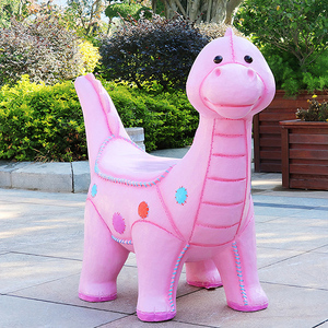 Escultura de Banco de Fibra de Vidrio Personalizada con Forma de Animales: Jirafa, Dinosaurio, Unicornio, Cebra, Oveja, para Decoración de Fiestas Infantiles y Parques Infantiles - Product Image 2