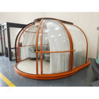 Maison de dôme en polycarbonate en verre extérieur Full Hous Glamping pour l'hiver La Chine conçoit une salle de dôme à bulles