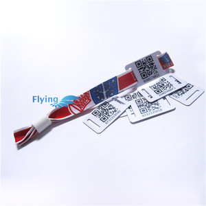 High Quality Rfid <strong>Wristbands</strong>,rfid Smart <strong>Wristband</strong> Card Tag,printed Fabric QR Rfid Bracelet - Product Image 1