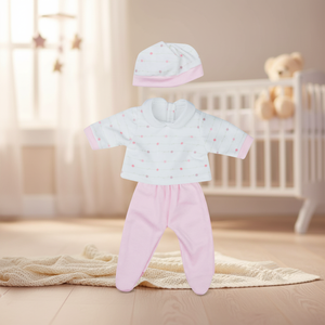 Camicia e pantaloni rosa a fiori con cappello per bambine - Product Image 3