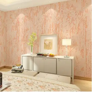 Simple bedroom 3d vertical stripe non-woven wallpaper living room European TV background wall paper thickened