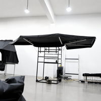 Auvent latéral de voiture à double poteau 270XL avec éclairage LED, en tissu Oxford 600D, pour 4x4, SUV, camion tout-terrain et overlanding