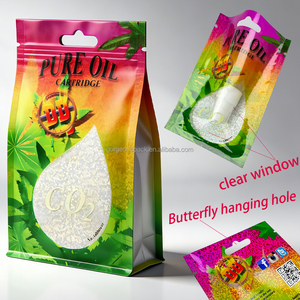 Sacs holographiques personnalisés en Mylar avec fermeture éclair, emballages transparents en plastique pour bijoux et maquillage, sacs holographiques transparents 3,5g 7g avec fenêtre - Product Image 1