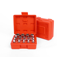 14Pcs Set Soket Torx E dengan Kotak 1/4 3/8 1/2 Inch Drive E4-E24 Kit Soket Bintang Torsi Eksternal