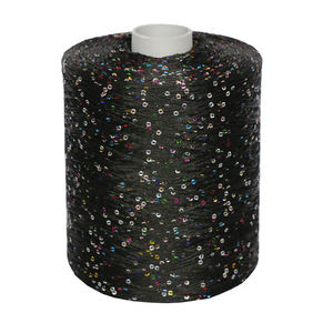 Venta al por mayor 100% algodón DIY tejido a mano muñeca de trapo manta de lana con hilo especial de lentejuelas hilo de fantasía - Product Image 6