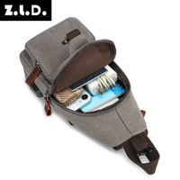 ZUOLUNDUO tas dada desainer kulit antik tas bahu selempang USB kulit asli kanvas modis Online Tiongkok