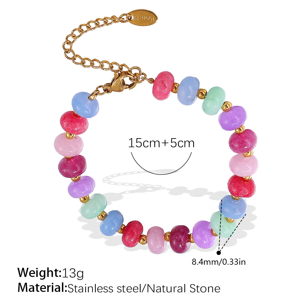 SL230CRG Pulsera de piedra natural colorida