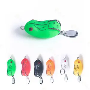 Pembunuh Ikan Bass Sankehead, Pancing Katak Silikon Plastik Lembut 8G 4.2Cm 6 Warna