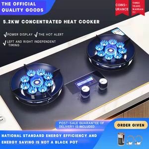 Cuisinière à gaz à <span class=keywords><strong>2</strong></span> brûleurs en verre trempé pour la maison, à économie d'énergie - Product Image 4