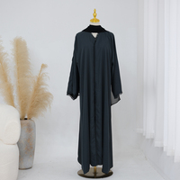 Nouvelle Abaya 2026 pour Femme, Robe Musulmane Ample en Nida, Abaya Ouverte Réversible, Modèle Dubaï, Abaya Islamique Modeste pour Femme avec Hijab