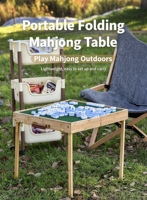 Table de Mahjong portable et pliable de style américain classique en bambou, jeu de Mahjong de voyage avec tuiles de Mahjong de qualité A de 26 mm pour l'intérieur