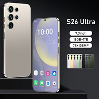 S26 Ultra ponsel 512gb asli, ponsel musik 5g dengan kartu Sim ganda