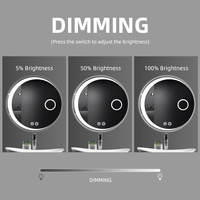 Modern Smart Round LED Touch Screen Mirror Wall Mounted Cabinet Decorative Light Mirror