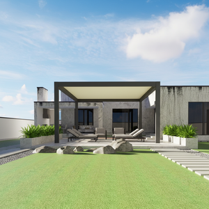 Pergola in Alluminio Resistente al Sale con Lamelle Verniciate a Polvere Eco-Friendly, Pali Robusti, Prestazioni Stabili per Città Costiere Ventose - Product Image 1