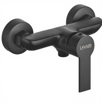 Robinet de douche thermostatique mural moderne en laiton cuivré noir, avec barre coulissante et jet de pluie doux, à poignée unique - Meilleures ventes