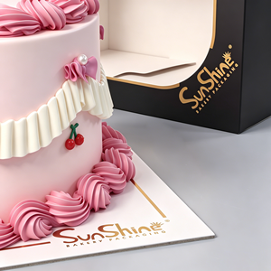 Sunshine 2026 New Customized logo 6 8 10 12 Inches Food Grade Cardboard Paper Cake Packaging Box <b>square</b> Paper Cake Boxes - Product Image 5